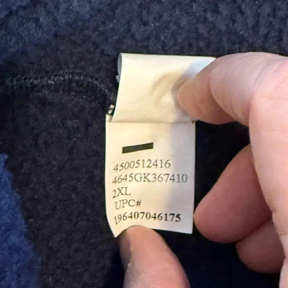 IZOD Sweatshirt Adult 1/4 Zip Activewear Blue Fleece High Neck Logo Mens XXL - Picture 5 of 5